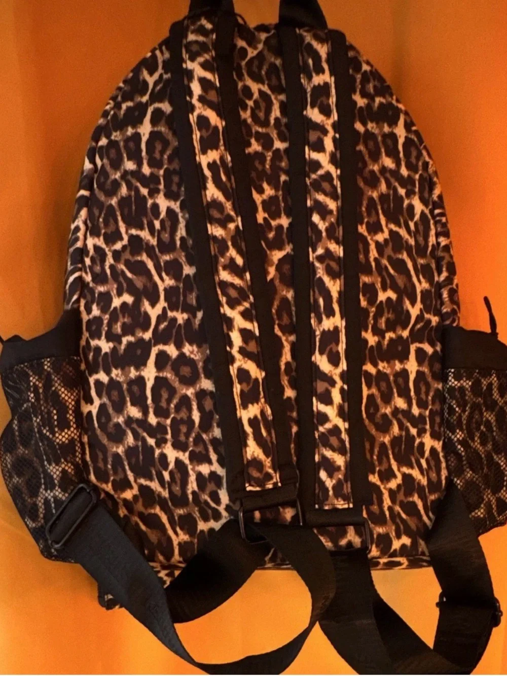 Steve Madden Brown Tan and Black Leopard Print Backpack